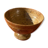 Coupe en grès moucheté sur pied
