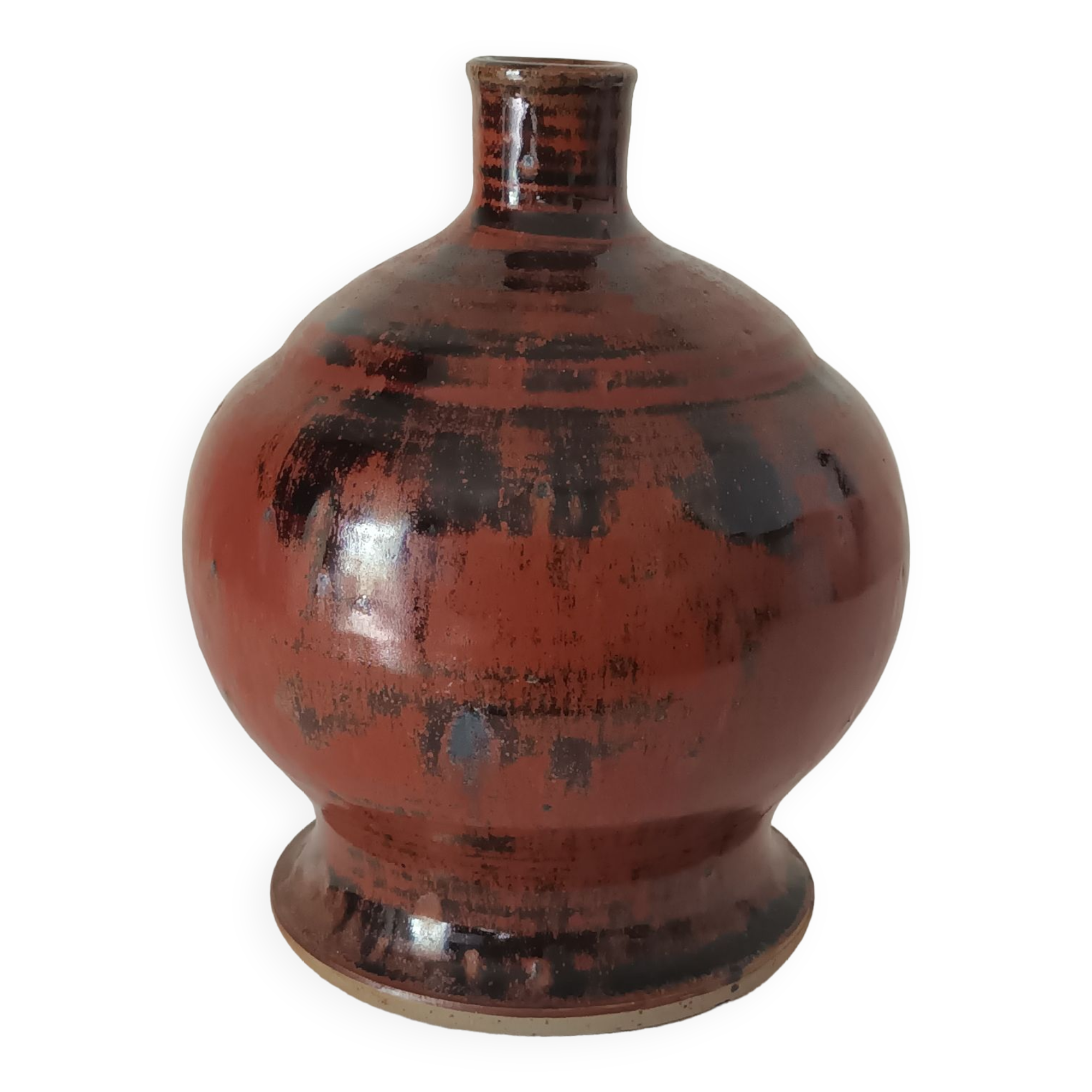 Lamp base in white terracotta stoneware.