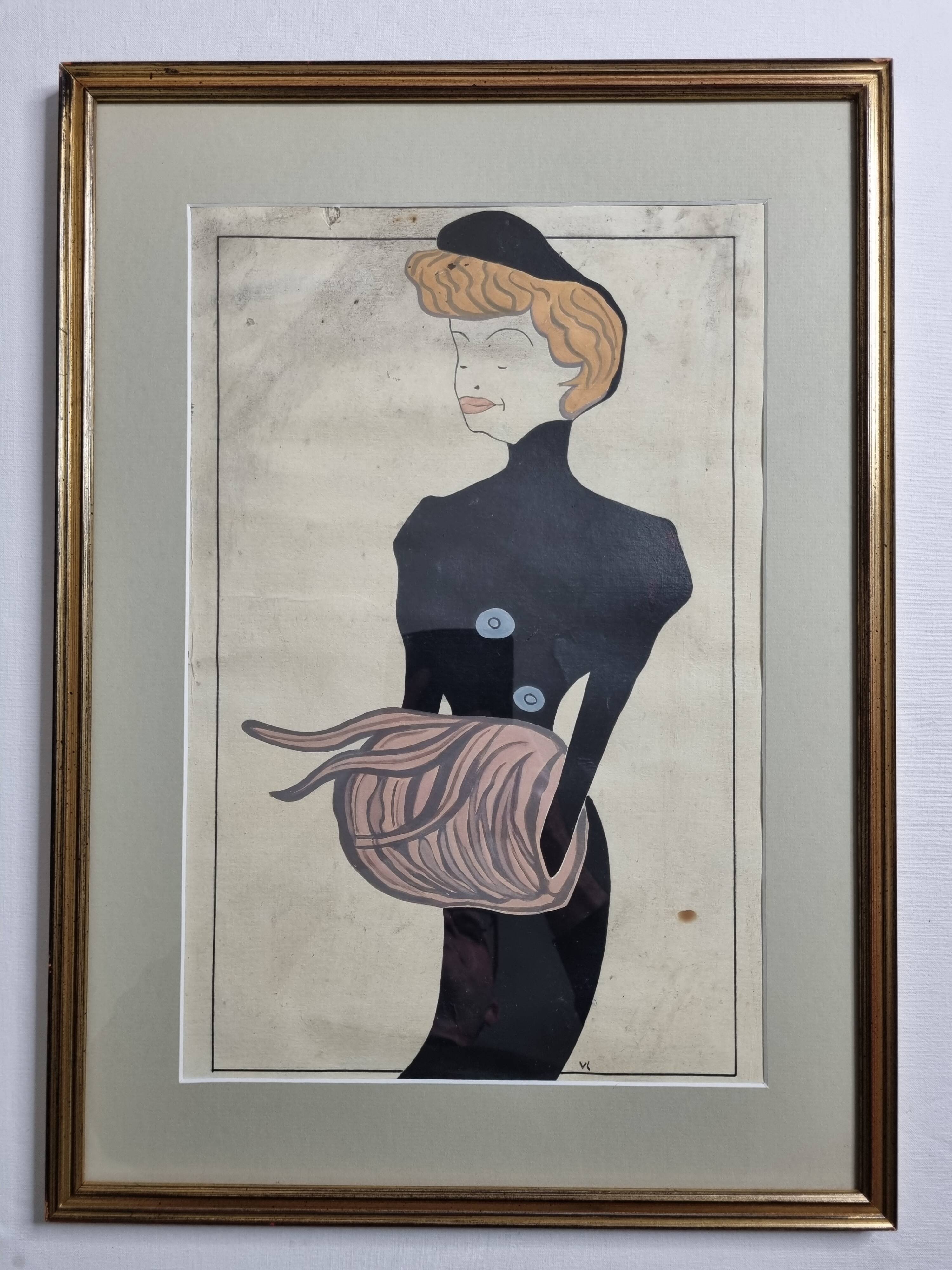 Illustration after Leonetto Cappiello, "Our actresses", Réjane in Georgette Lemeunier, 38 x 52 cm