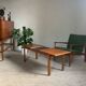 Table basse extensible en teck  vintage