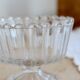 Vintage glass bowl on a pedestal