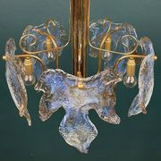 Murano Ice glass ceiling light, Italy, 1970s