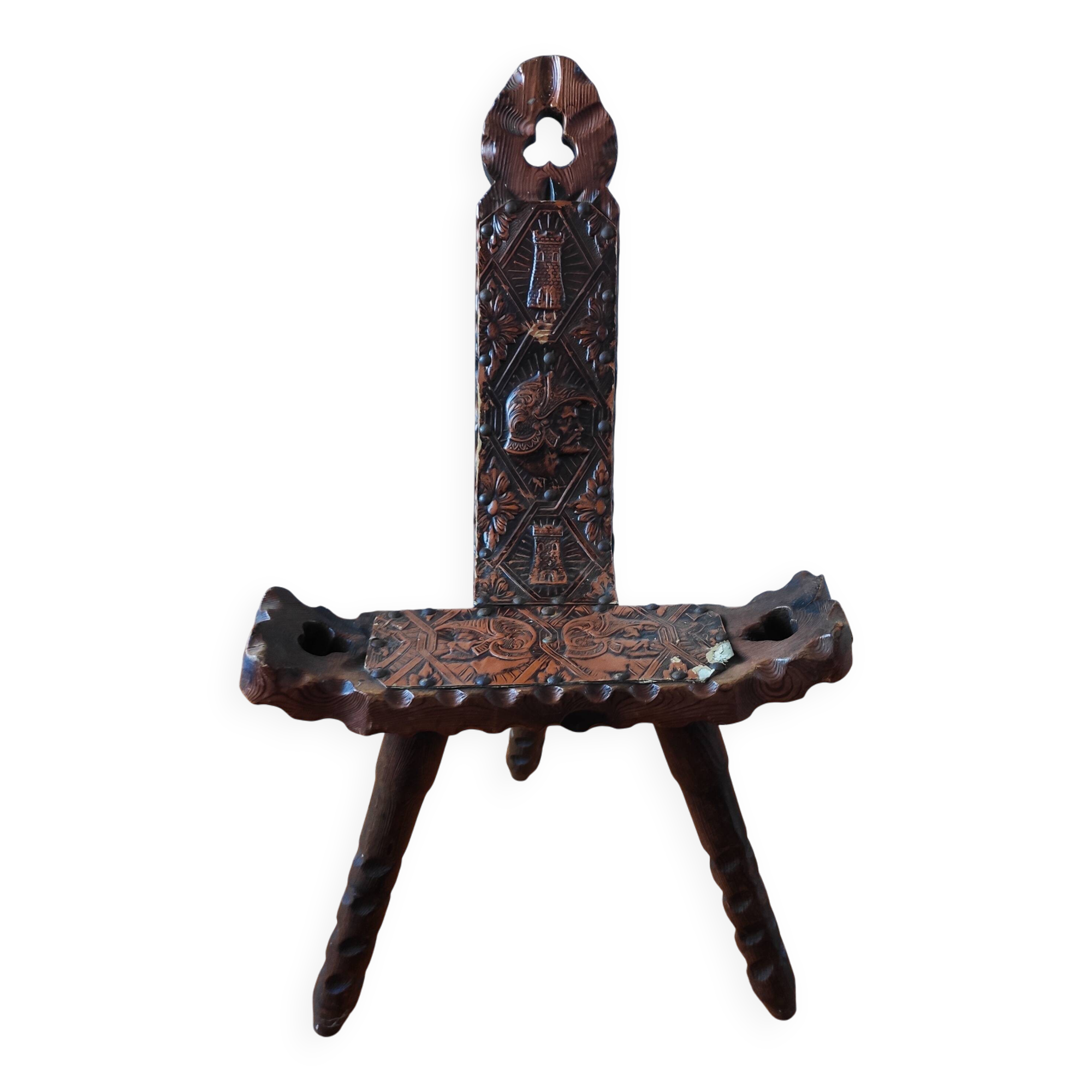 Brutalist tripod chair 1960