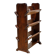 Vintage wooden magazine rack with 3 levels – display stand