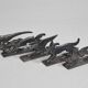 Set of five Art Deco Wild Animal Knife Holders, after Joseph Buisson