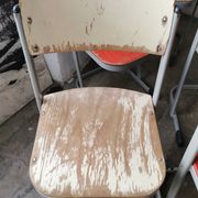 Set of 14 vintage stackable chairs