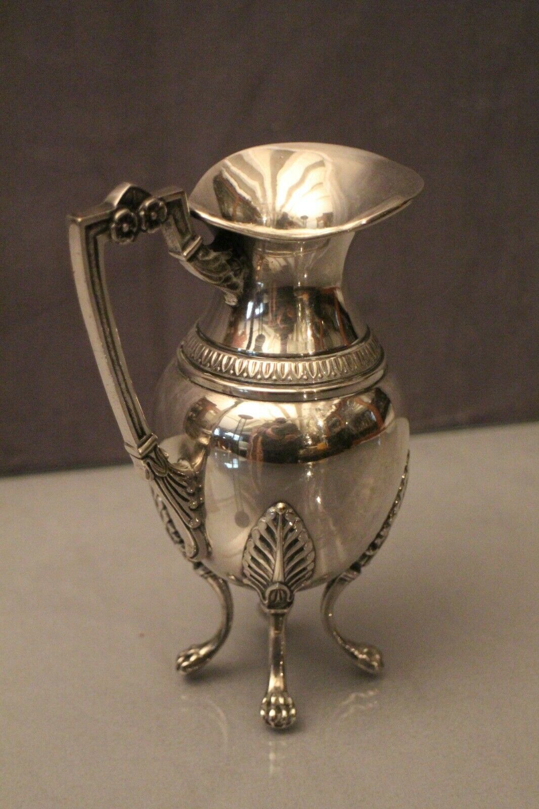 Empire-style silver metal milk pot