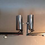 Pair of modernist chrome wall lights 1960.