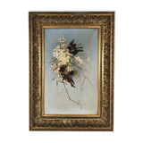 Oil on canvas late nineteenth, early twentieth, Trendy Birds