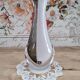 White and black bohemian crystal vase Artcristal