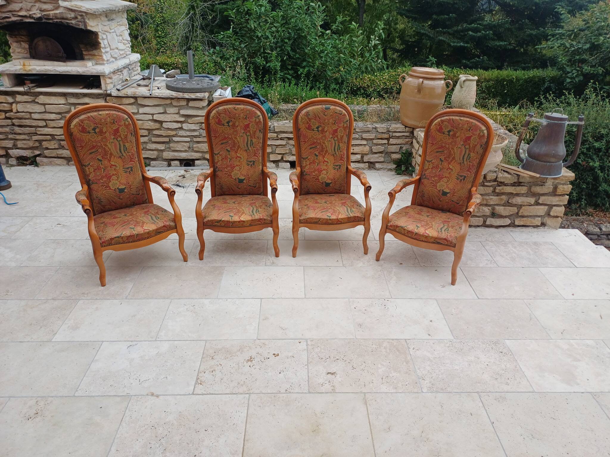 Set of 4 Voltaire armchairs
