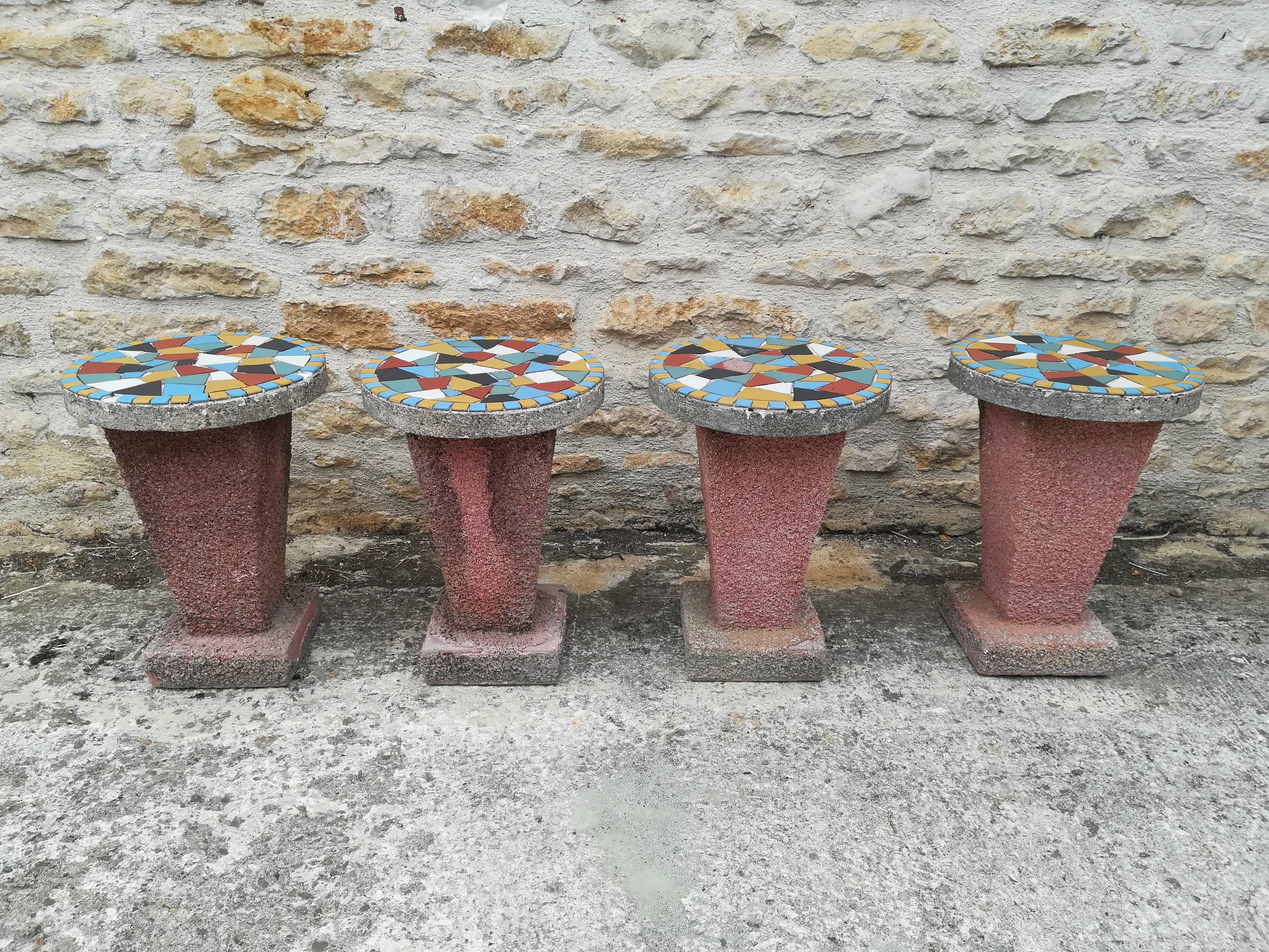 Mosaic stools