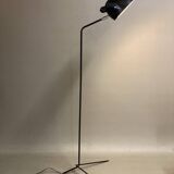 Black metal tripod floor lamp