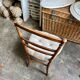Napoleon III chair in dark wood and beige cotton velvet.