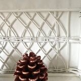Rattan wall shelf