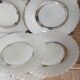 Eight Duralex dessert plates in 60s painted glass