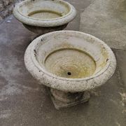 Pair of medicis vases in old reconstituted stone 1950s