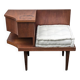 Vintage 1960s teak telephone hall bench