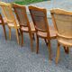 5 solid wood caned chairs, Louis XV style, stamped Baumann