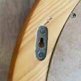 Vintage pine mirror by Glasmäster Markaryd Sweden 1970s