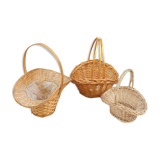 Trio of wicker baskets