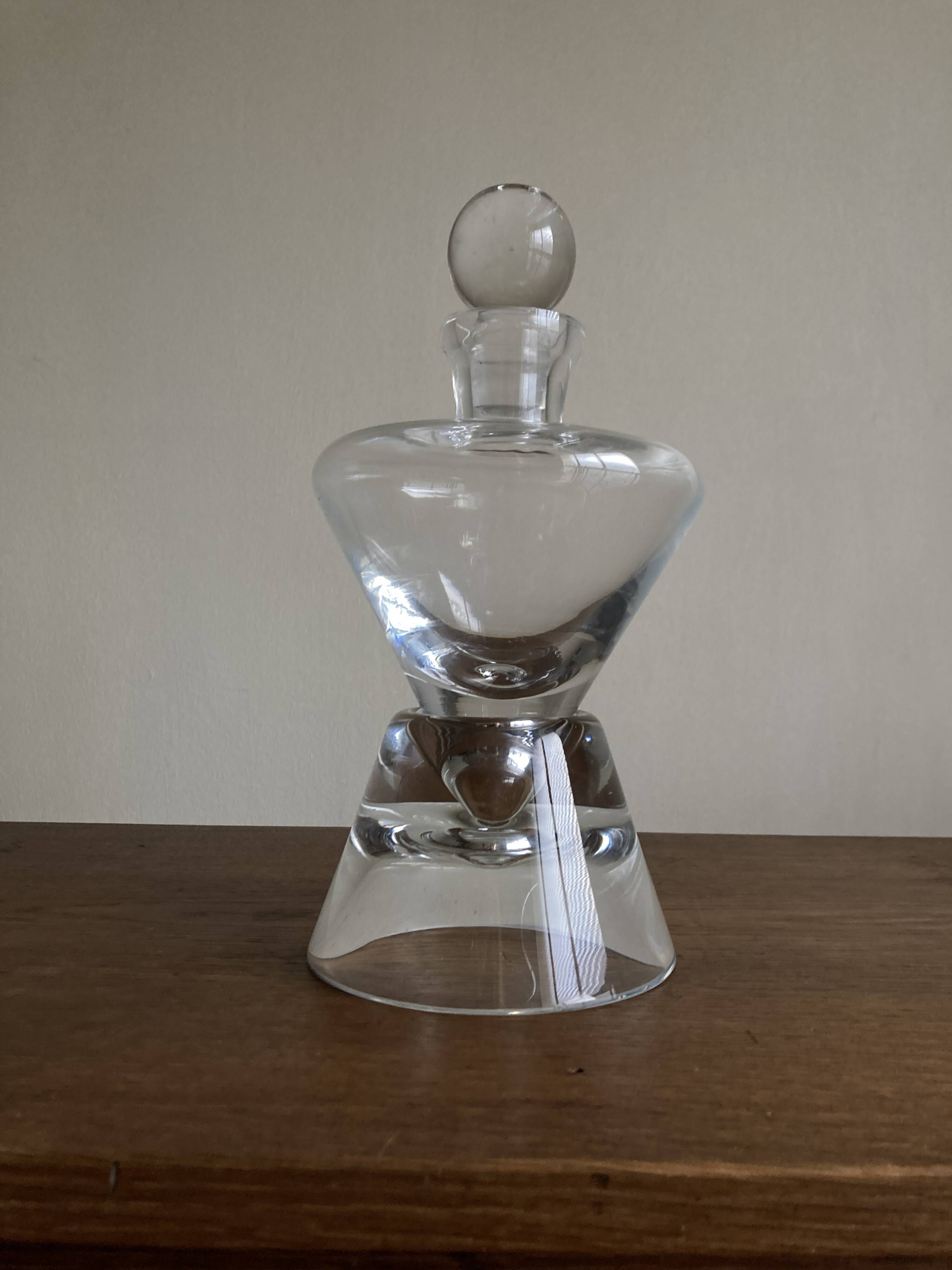 Bauhaus 1970s Scandinavian Modernist Crystal Carafe