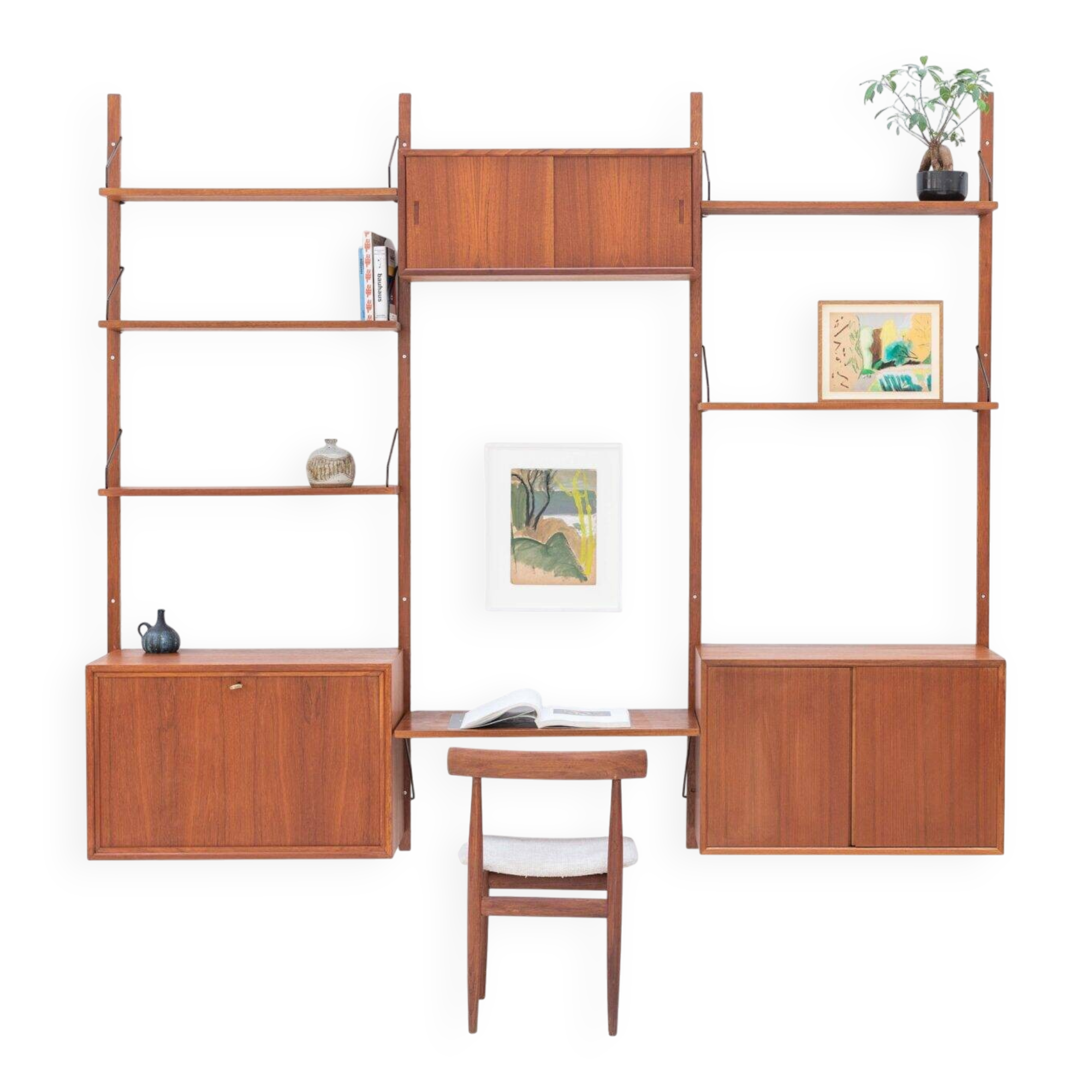 Wall unit with 3 bays 'Cado' by Poul Cadovius
