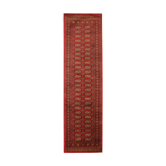 Handwoven bokhara runner rug traditional red motif runner carpet- 77x247cm