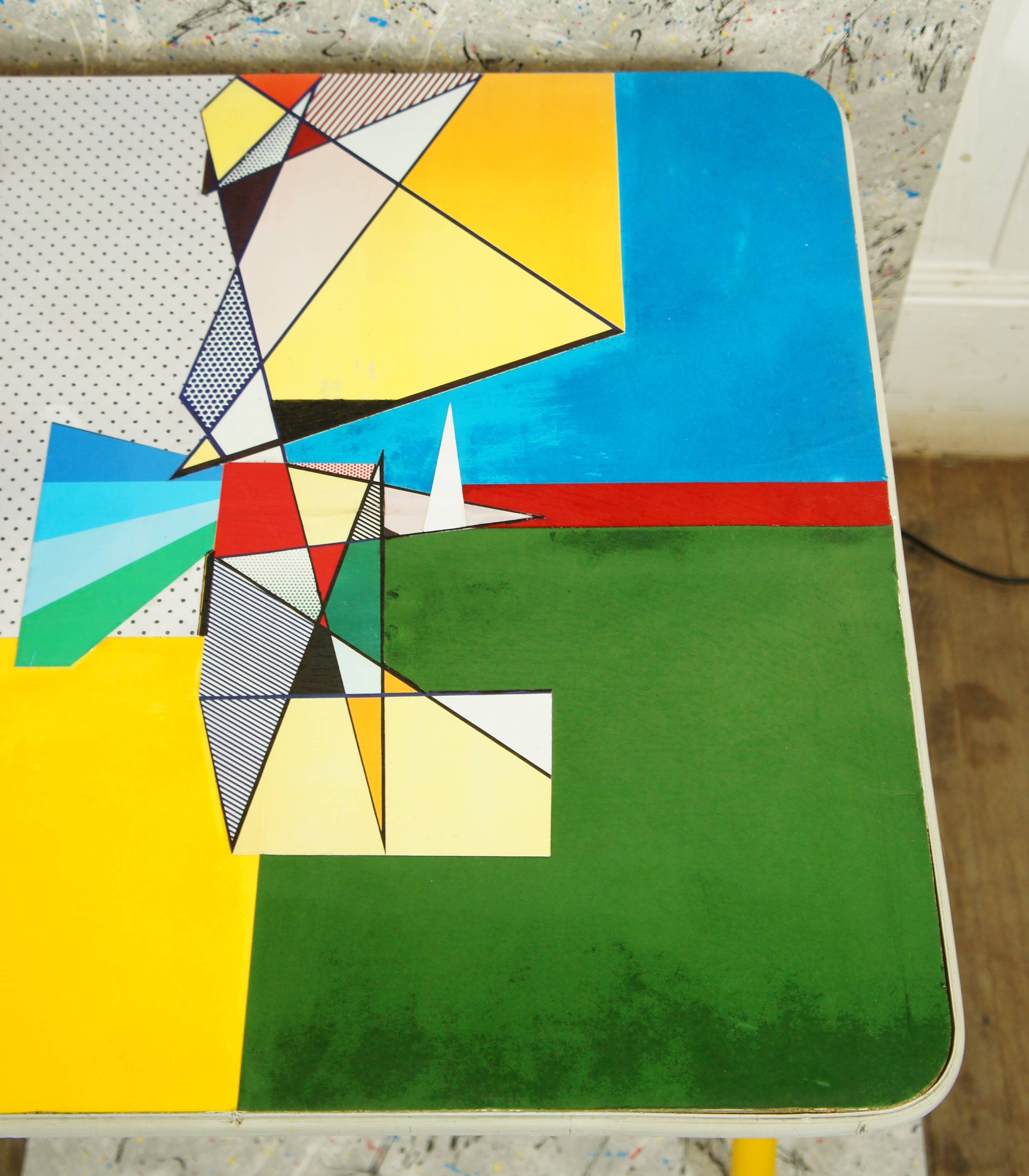 Children's desk & its lamp late 80s