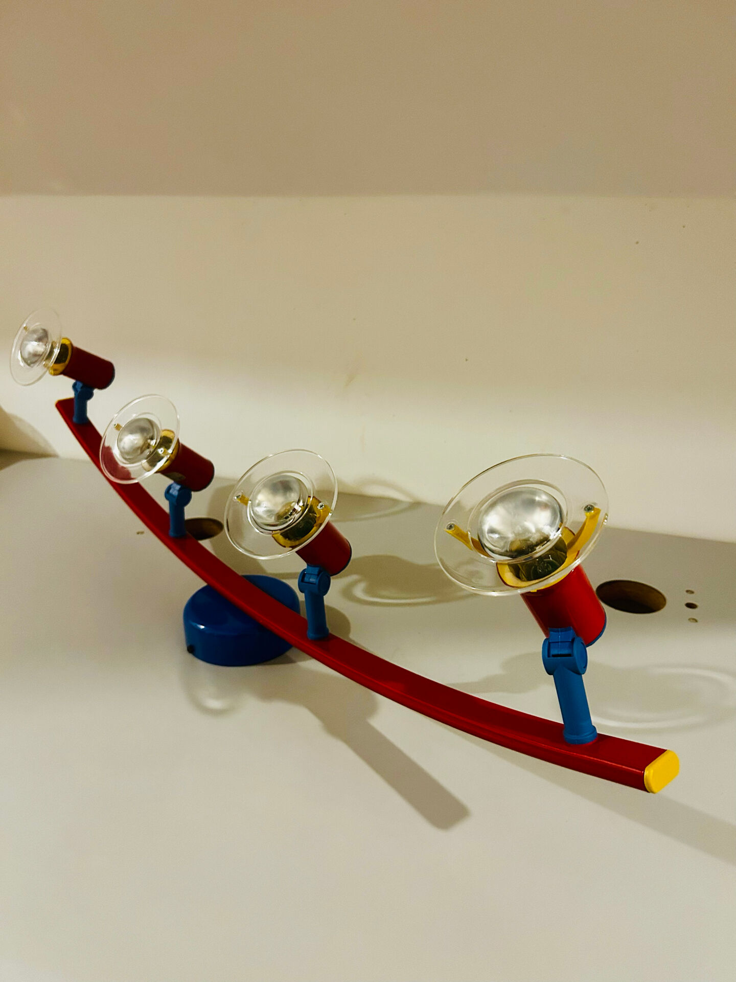 Ceiling light 4 Spots Shiny Vintage Germany 1980s