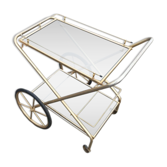 Servant's service with foldable wheels vintage gilded