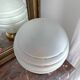Table lamp, white translucent white globe, 1950s
