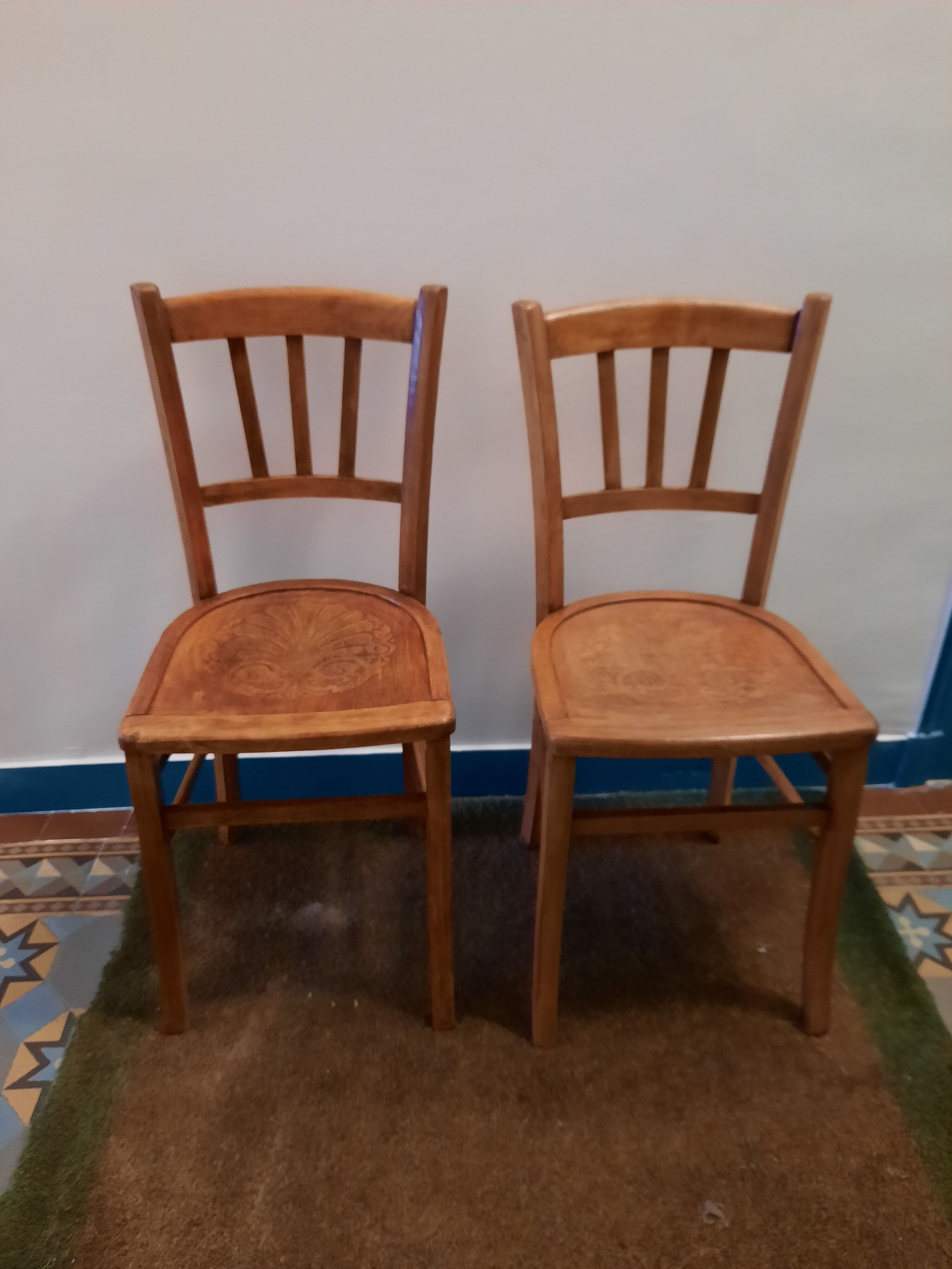 Pair of bistro chairs