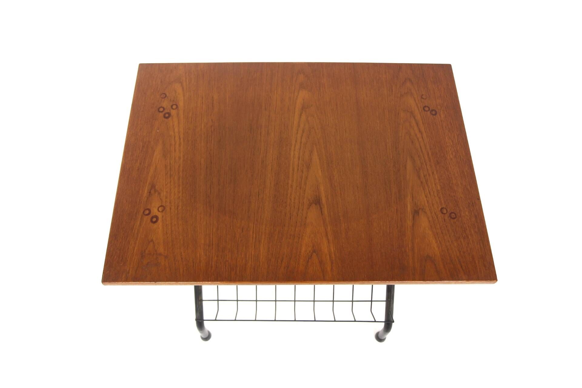 "Stringbord" side table in teak, Sweden, 1950