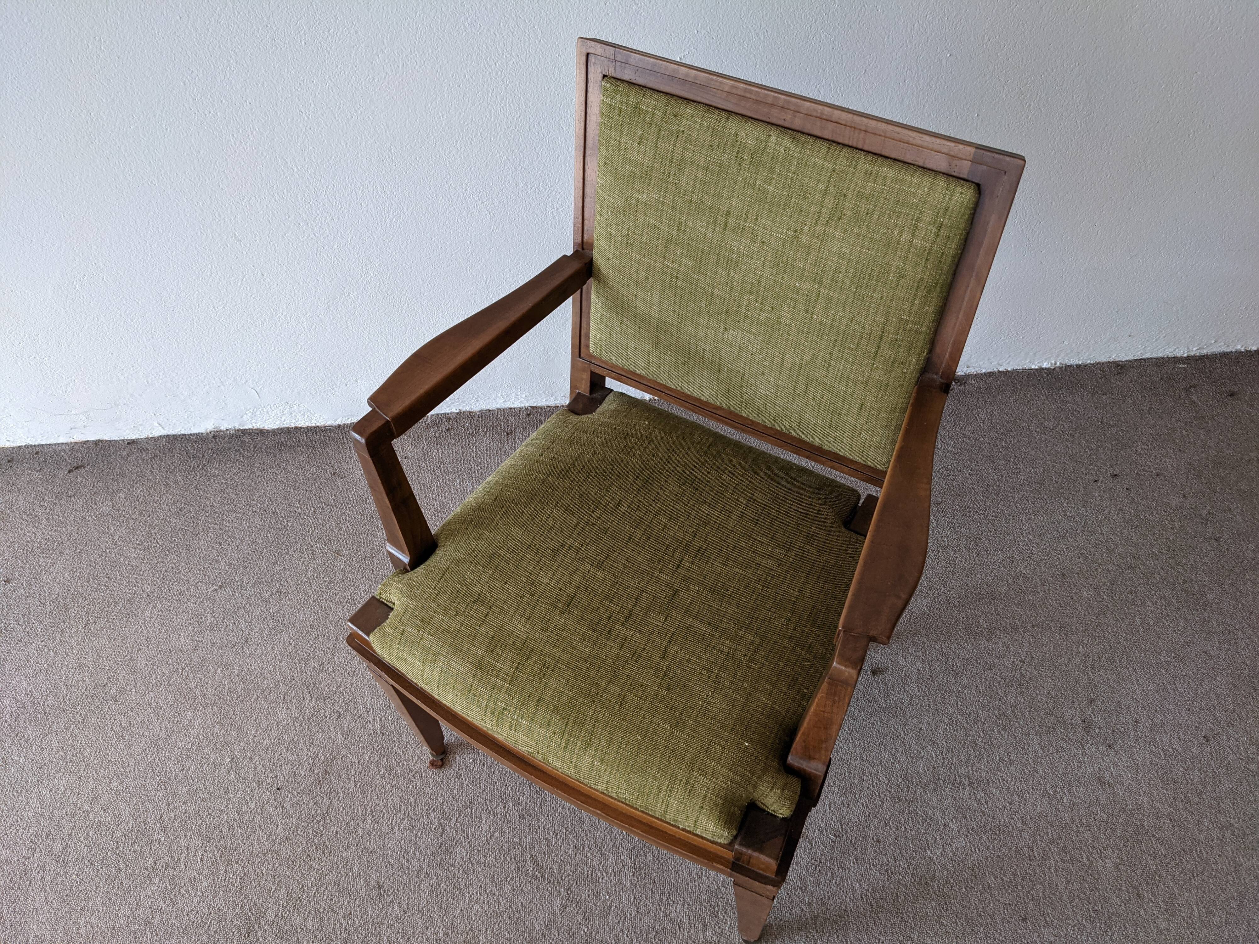 4 walnut bridges armchairs