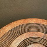 oak pedestal table, press screw model