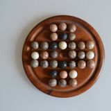 Solitaire game in exotic wood and semi-precious stones