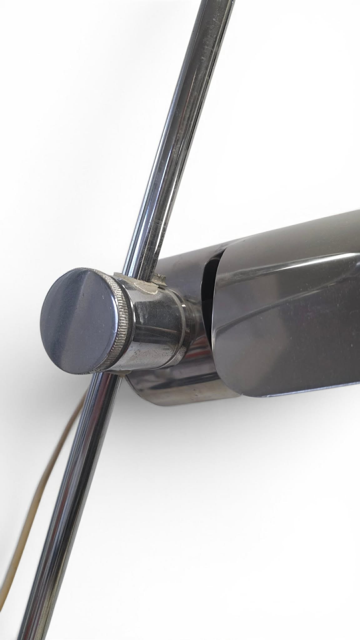 Italian chrome Space Age floor lamp attributed to Goffredo Reggiani.