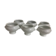 6 white porcelain broth bowls Wild Ivy
