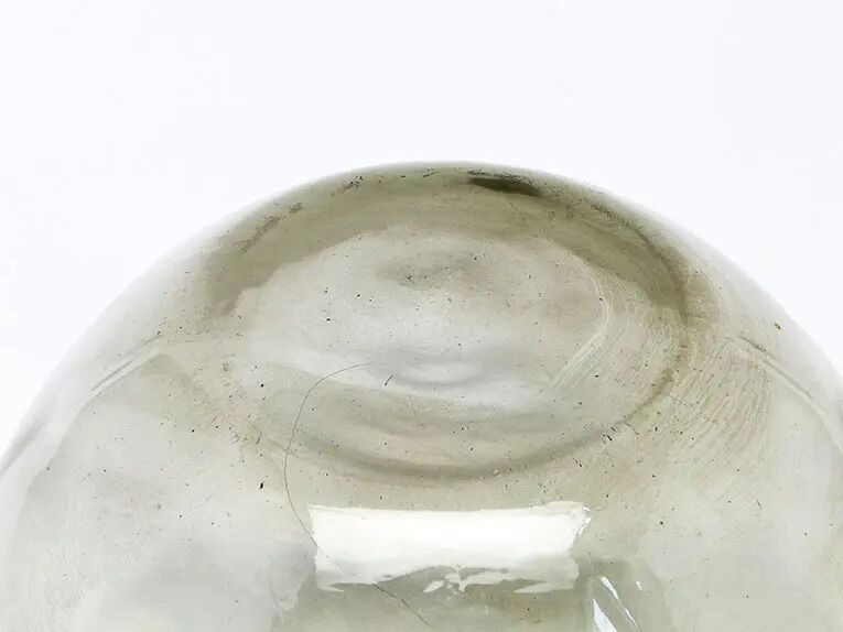 Art Deco sphere vase, glass, Niemen Glassworks, Poland, 1930s