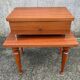 Small varnished wood nightstand, 1950s.