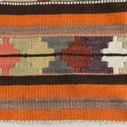 Pink & Brown Turkish Vintage Kilim Runner Rug, 77x387Cm