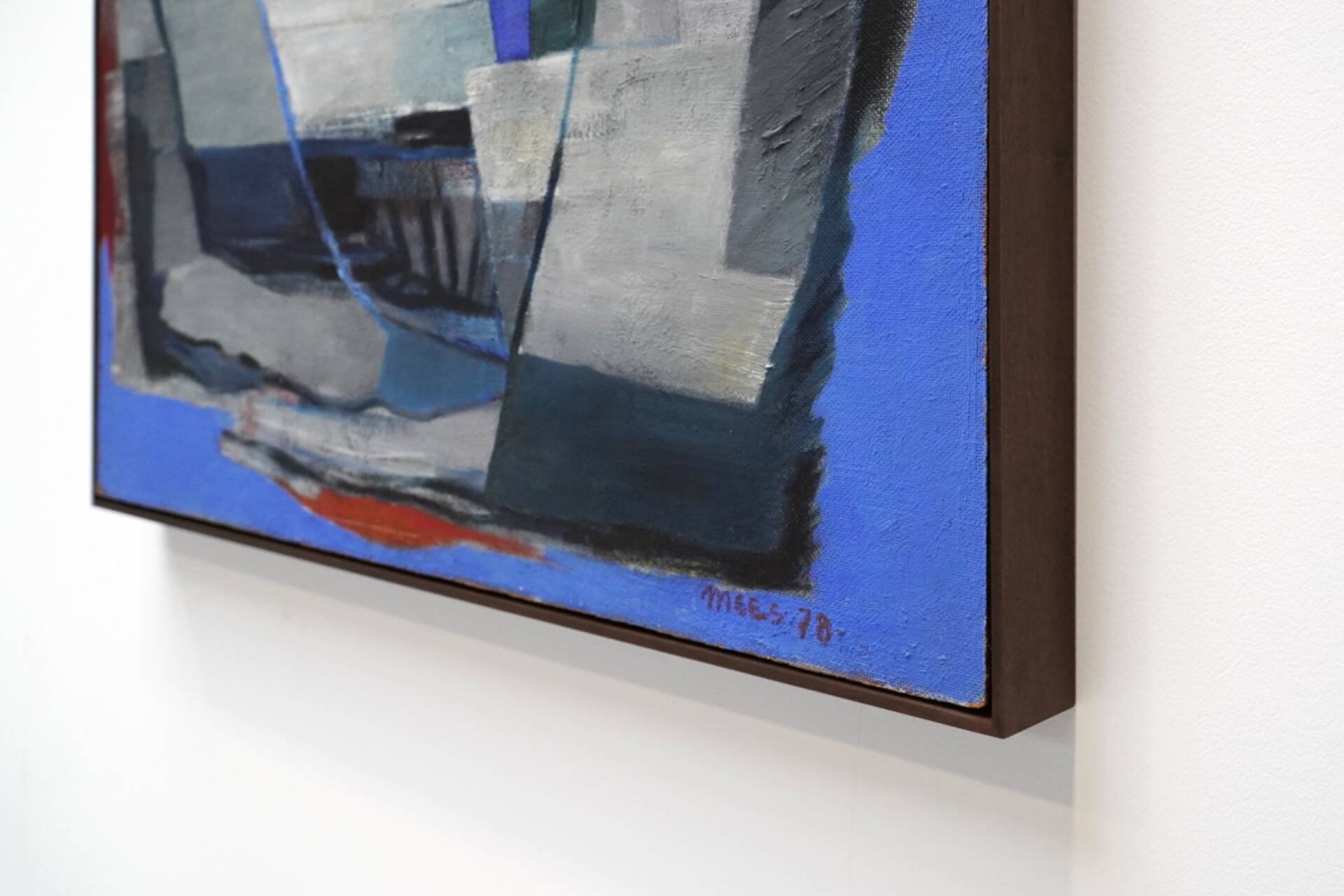 Jozef Mees, Lyrical Abstract Oil on Panel 1978