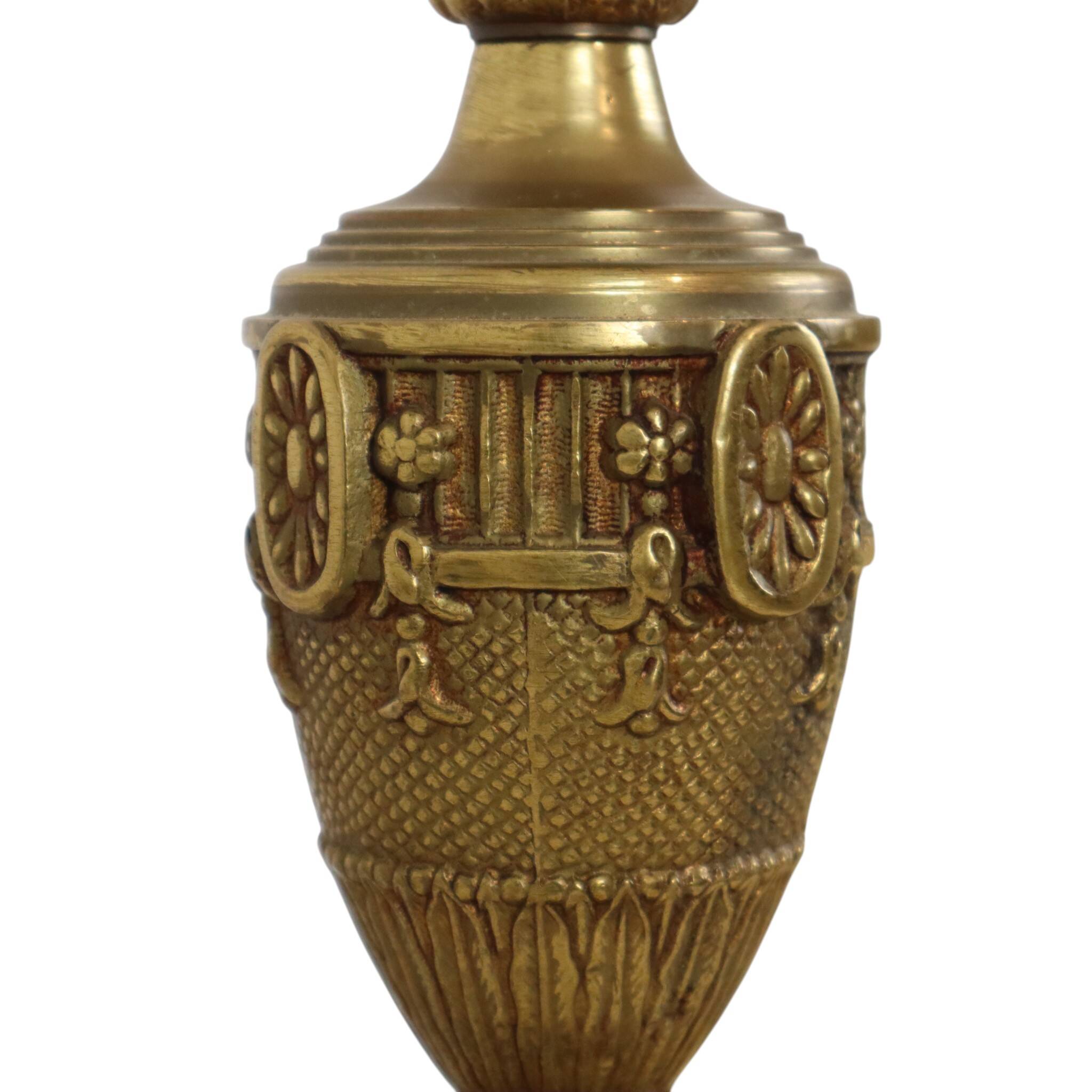 Large Brass Table Lamp Classic French Empire Style
