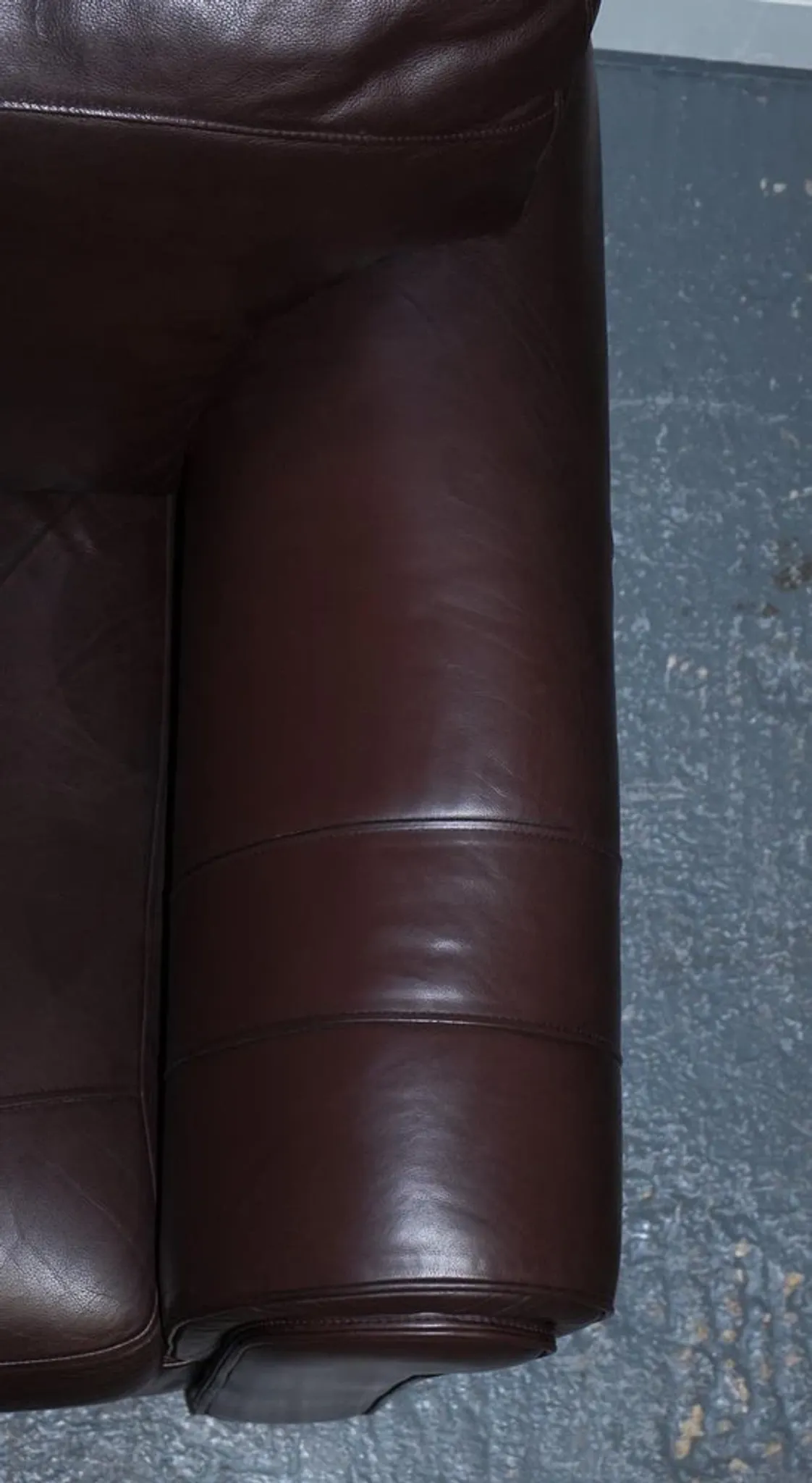 Brown Leather Armchairs, Set of 2