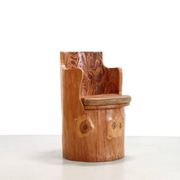 Swedish pine trunk chair from the 1960s