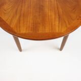 Round teak coffee table