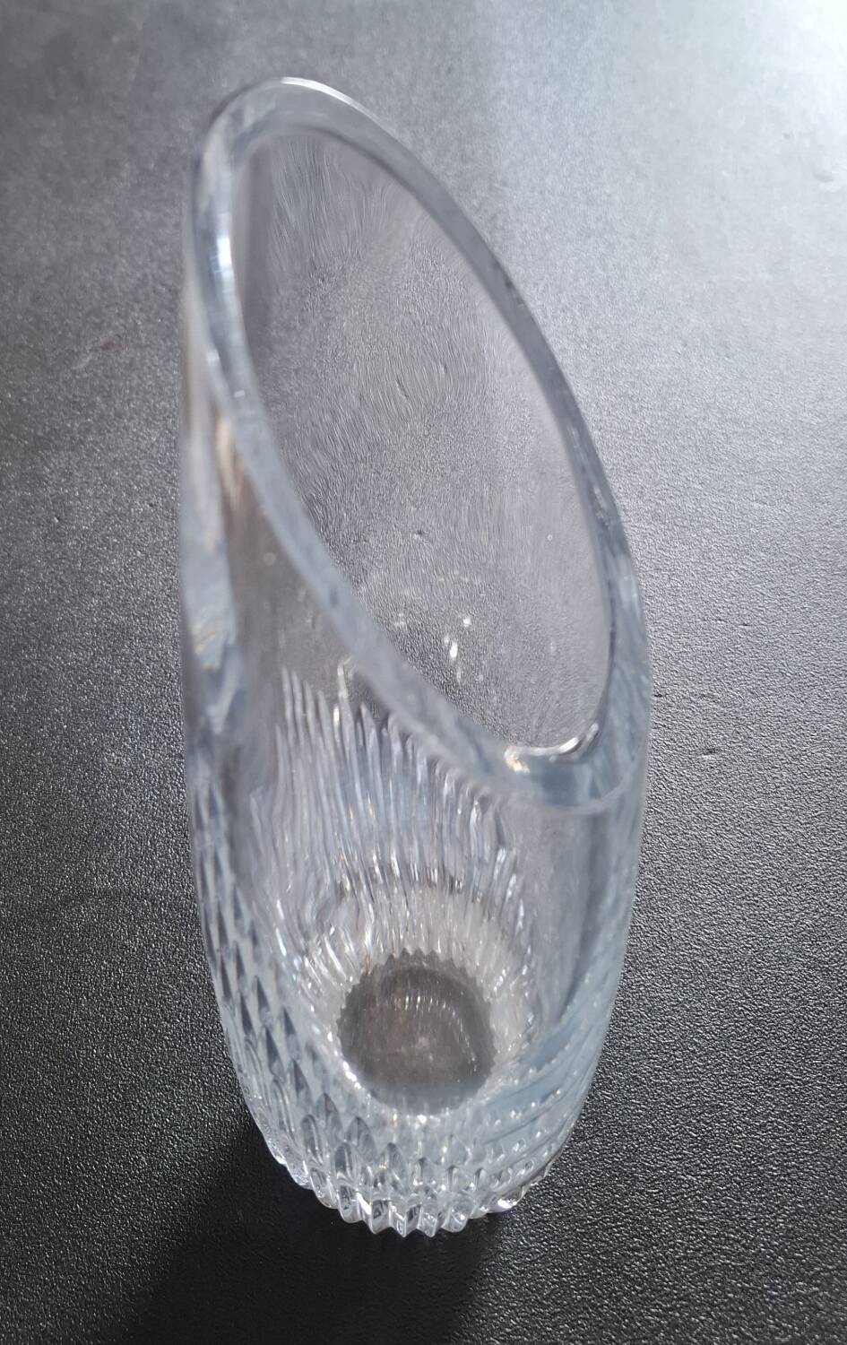 Designer crystal vase