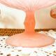 Pink Dessert Service Old Pink Glass Ice cream cups Pink Dish Cup