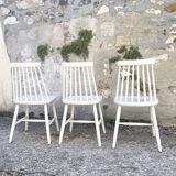 3 IKEA slatted chairs, 1960